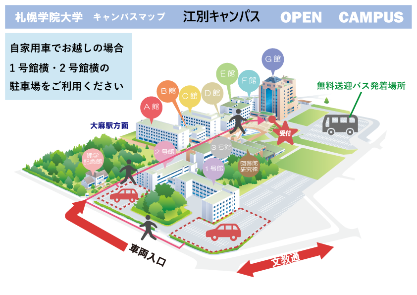 江別キャンパス駐車場